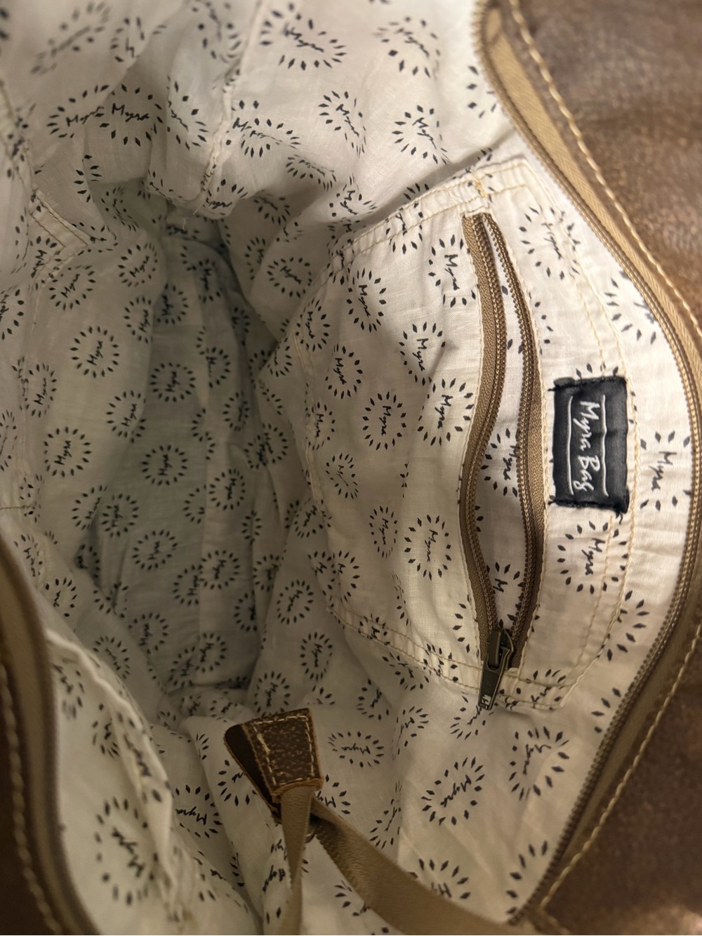 Concealed carry Myra Bag Woven Tapestry Tote - Picture 5 of 7
